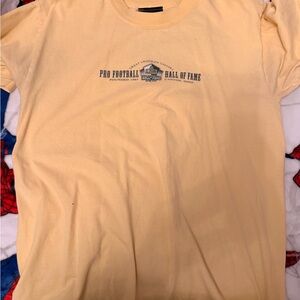 Men's Yellow Crewneck T-Shirt with Chest Logo